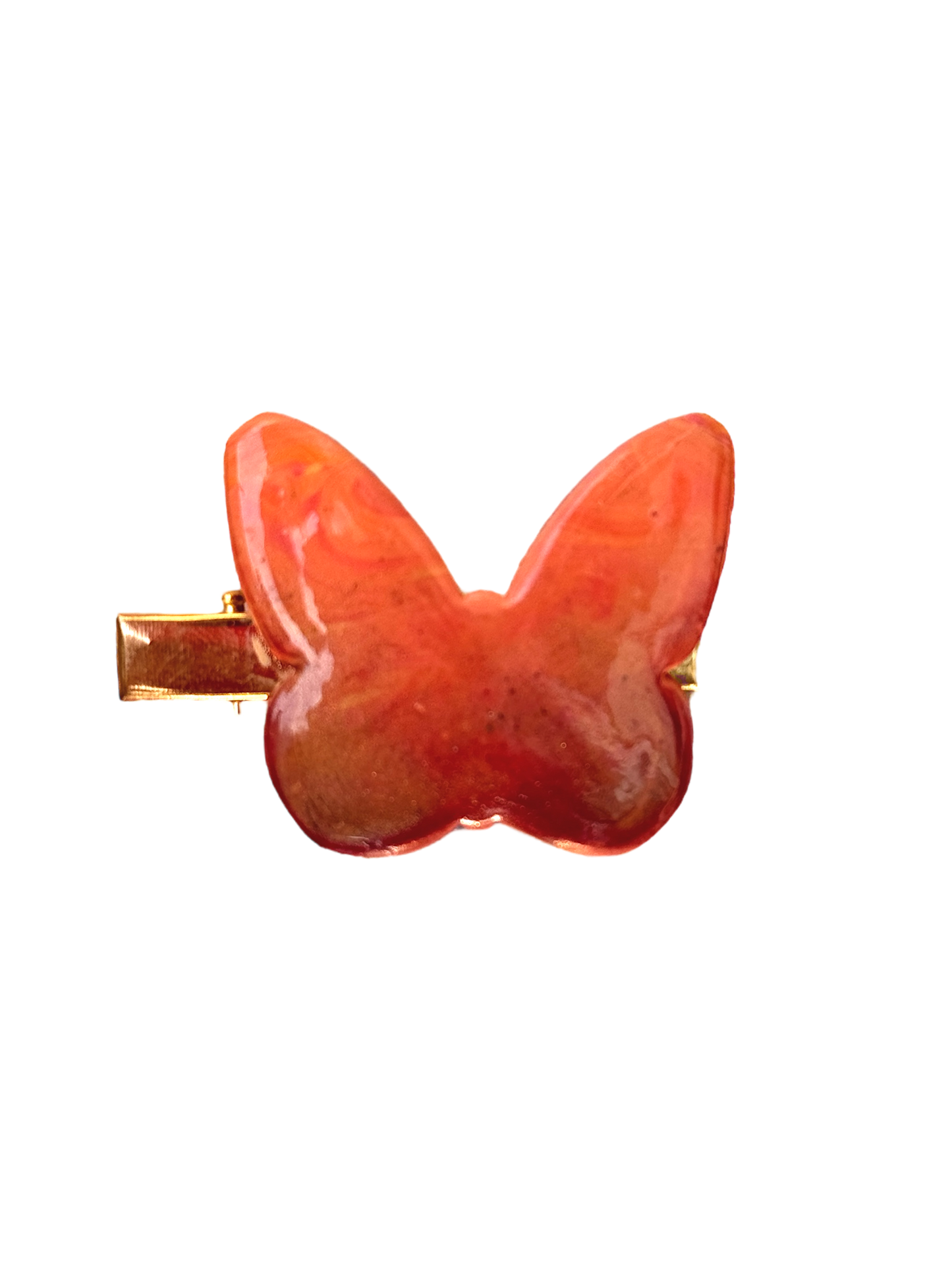 Butterfly Hair Clip - Burnt Apple