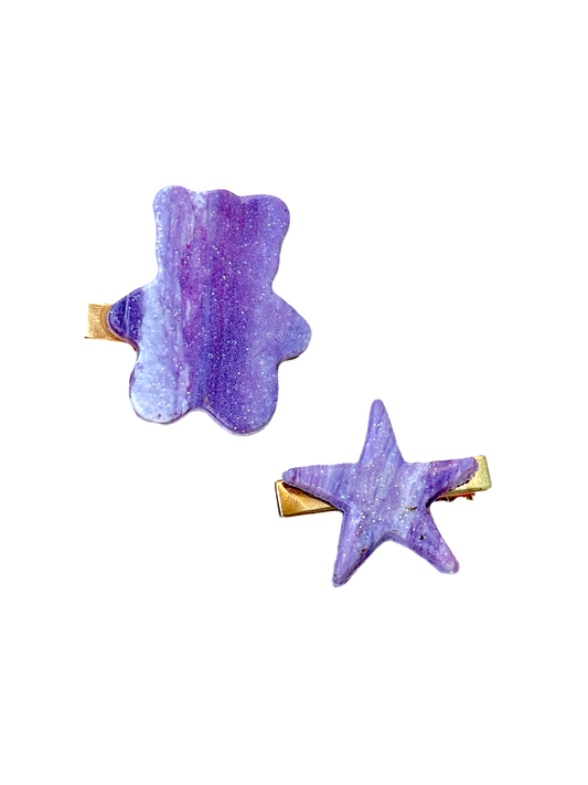 Purple Dream Hair Clip Set